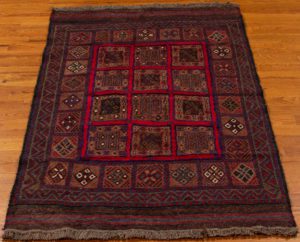 vintage afghan wool rug