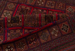 vintage afghan wool rug