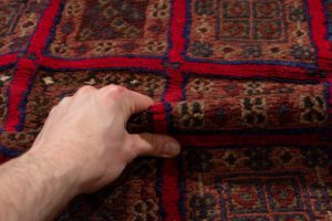 vintage afghan wool rug