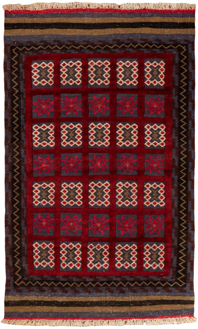 vintage afghan wool rug