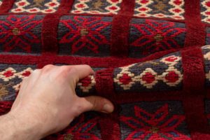 vintage afghan wool rug