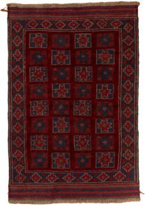 vintage afghan wool rug