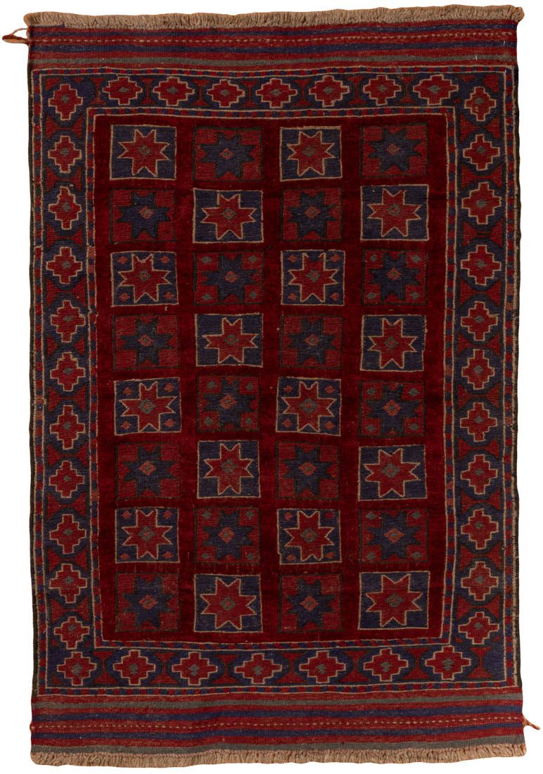 vintage afghan wool rug
