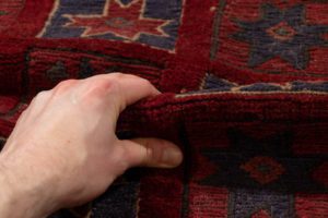 vintage afghan wool rug