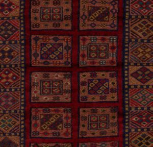 vintage afghan wool rug