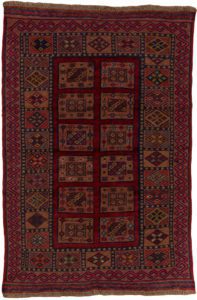 vintage afghan wool rug
