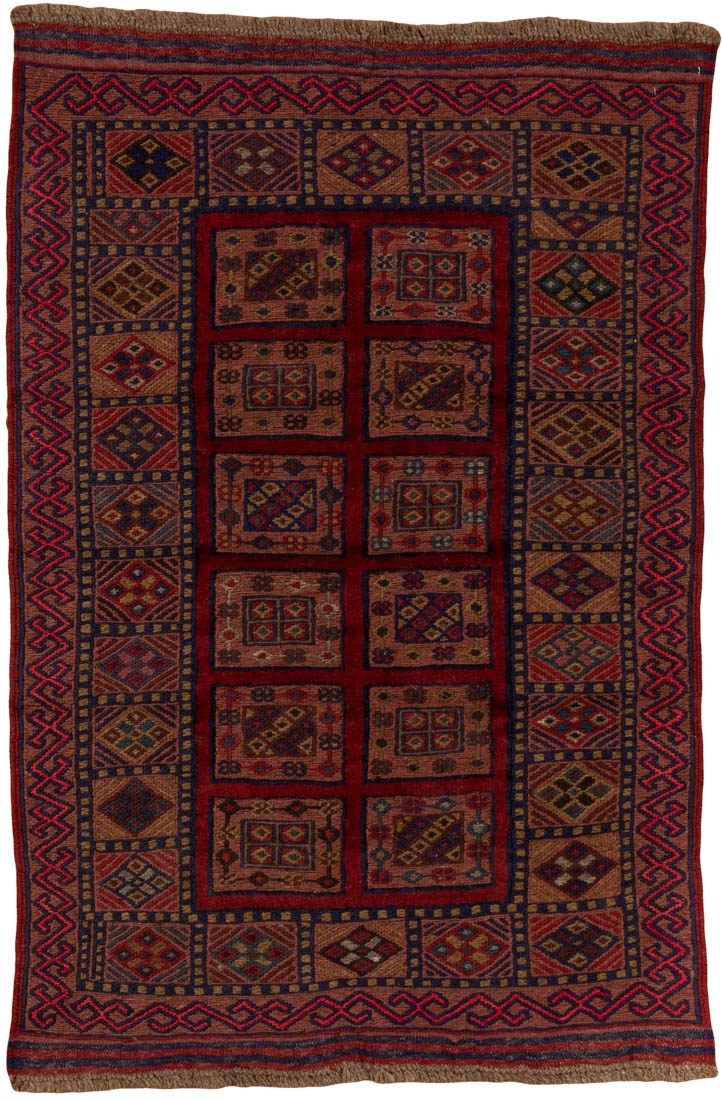 vintage afghan wool rug