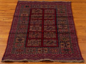 vintage afghan wool rug