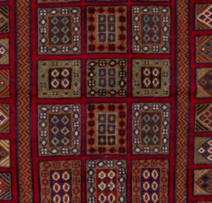 vintage afghan wool rug