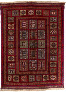 vintage afghan wool rug