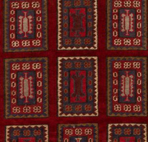 vintage afghan wool rug
