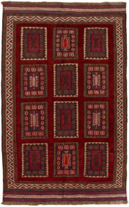 vintage afghan wool rug