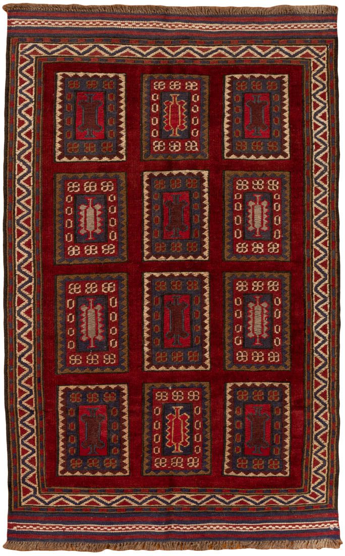 vintage afghan wool rug