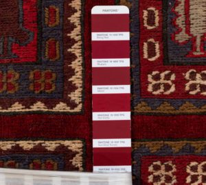 vintage afghan wool rug