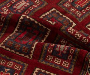 vintage afghan wool rug