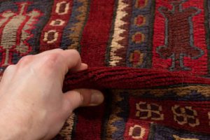 vintage afghan wool rug