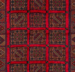 vintage afghan wool rug