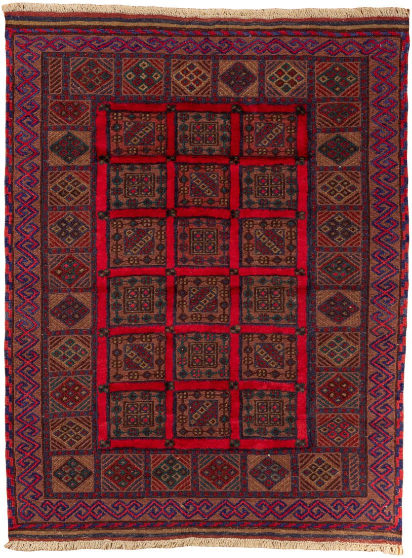 vintage afghan wool rug