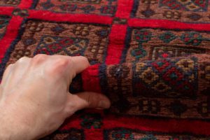 vintage afghan wool rug