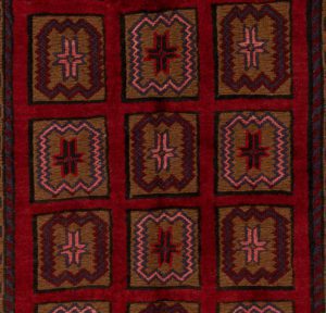 vintage afghan wool rug
