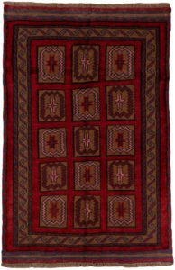 vintage afghan wool rug