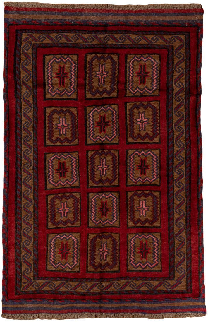 vintage afghan wool rug