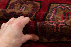 vintage afghan wool rug