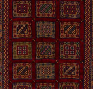vintage afghan wool rug