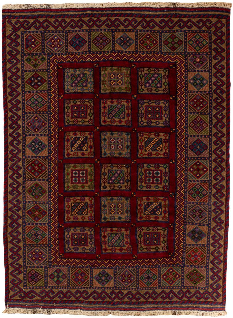 vintage afghan wool rug