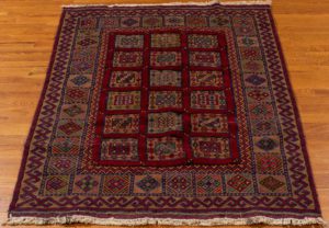 vintage afghan wool rug