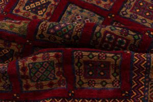vintage afghan wool rug