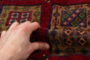 vintage afghan wool rug