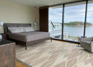 contemporary wool viscose rug