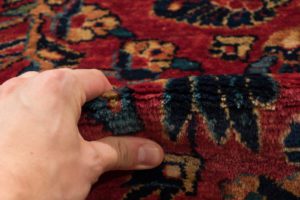 antique persian sarouk wool rug