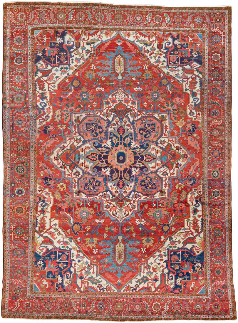 antique persian heriz rug