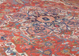 antique persian heriz rug