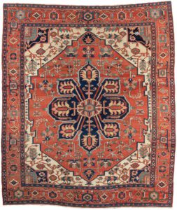 antique persian serapi wool rug