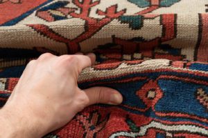 antique persian serapi wool rug