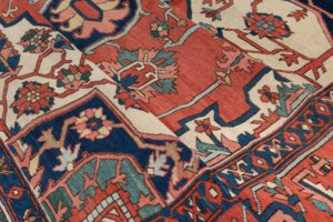 antique persian serapi wool rug