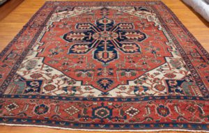 antique persian serapi wool rug