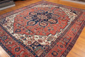 antique persian serapi wool rug