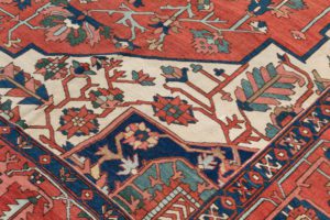 antique persian serapi wool rug
