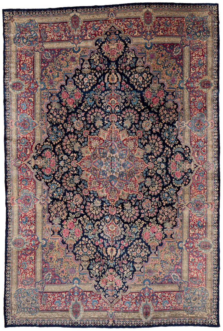 Persian Lavar Kerman Rug