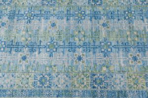 kuba handwoven wool rug