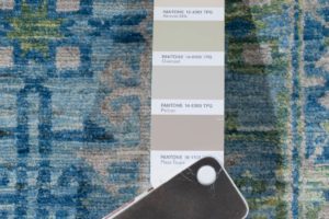 kuba handwoven wool rug
