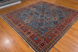kuba handwoven tribal rug