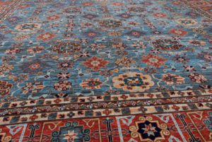 kuba handwoven tribal rug