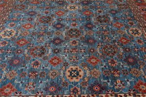 kuba handwoven tribal rug
