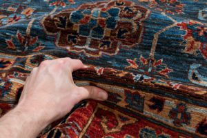 kuba handwoven tribal rug