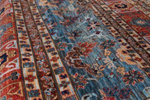 kuba handwoven tribal rug